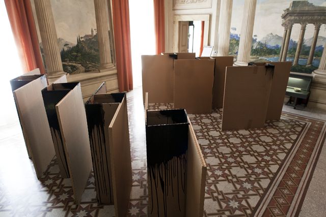 Kurt Strobeck – Ausstellung „Geometrie der Psyche“, Museo della Città, Palazzo Vescovile, Acquapendente & Casa Fornovecchino, Torre Alfina, Italien, 2012, Bild 11